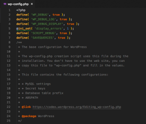 wp-config file